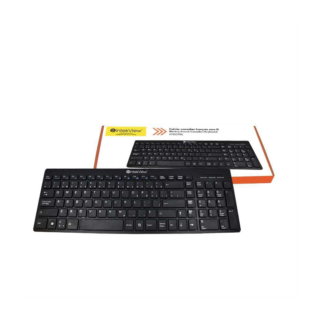 Clavier IntekView canadien français sans fil #ERK730CFWL – Ergoburo